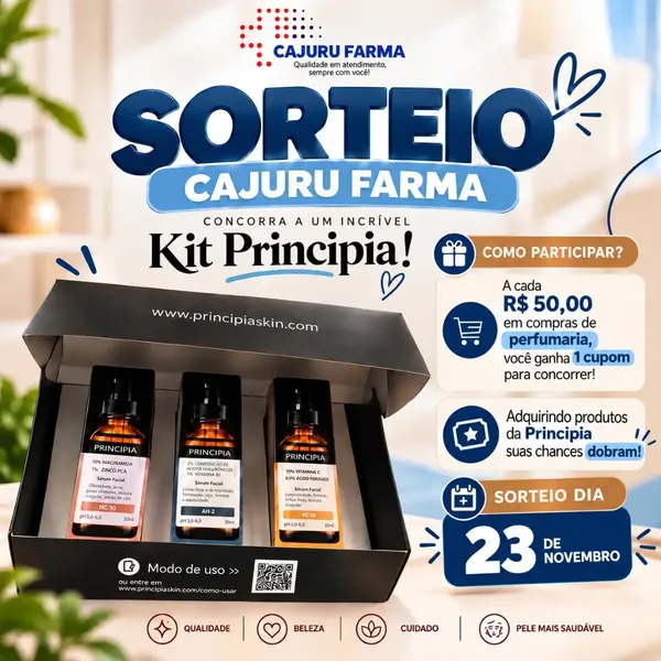 Post do sorteio do kit Principia