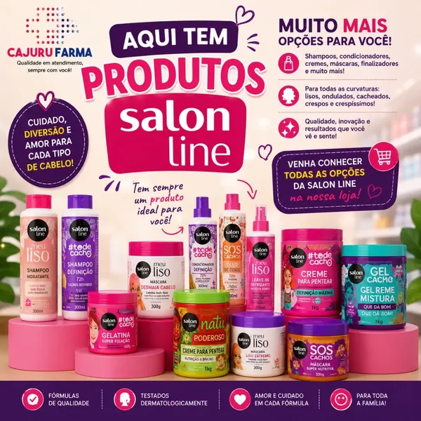 Post sobre os produtos Salon Line
