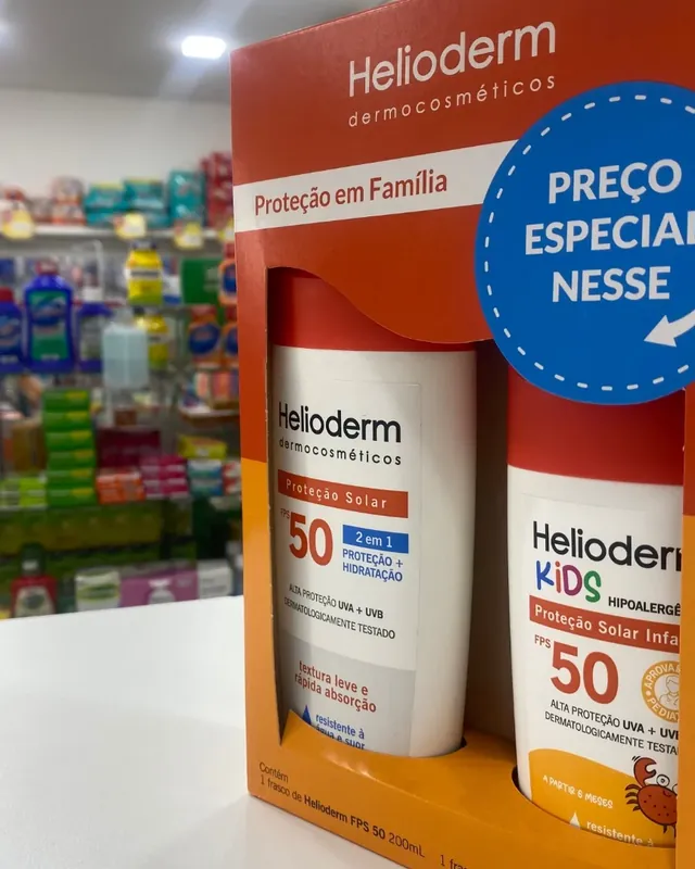 Kit de protetor solar em família à venda na Cajuru Farma